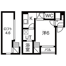 stage森下 1Kの間取図画像
