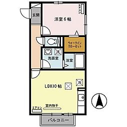 ｎａｇｏｍｉ 1階1LDKの間取り