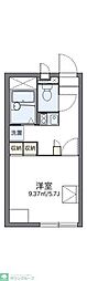 レオパレスツインズクレイン 1Kの間取図画像
