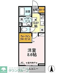 CASACOCORUNA 1Kの間取図画像
