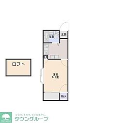 ドルフィン宮子 1SKの間取図画像