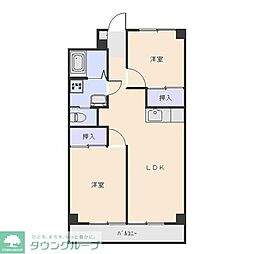 シェモワ前橋 2LDKの間取図画像