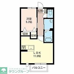 メゾン清里三番館 1LDKの間取図画像