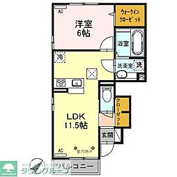 ウィステリアイズミ 1LDKの間取図画像