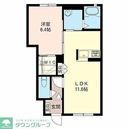 シュシュ・ド・メゾン1 1LDKの間取図画像