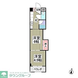 エルプレシア前橋 2DKの間取図画像