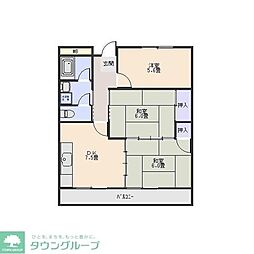 ハイツグリーンプラザ 3DKの間取図画像