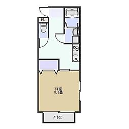 和雅家壱番館 1階1Kの間取り