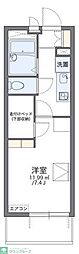 レオパレス東本町 1Kの間取図画像