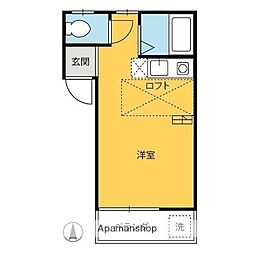 ハイツ斉藤 2階ワンルームの間取り