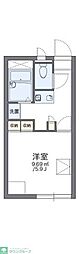 レオパレスエクセル 1Kの間取図画像
