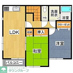 グリーンヒル 2LDKの間取図画像