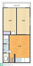 シティハイツ 2LDKの間取図画像
