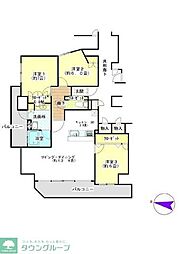サーパス国領二丁目 3LDKの間取図画像
