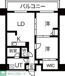 アーバンポイント高崎 2LDKの間取図画像