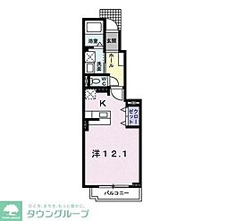 レジデンスグレイス ワンルームの間取図画像