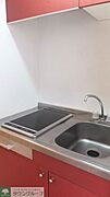 2口の電気コンロ付き