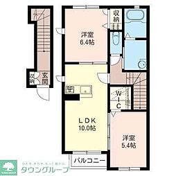 アルカサールB 2LDKの間取図画像