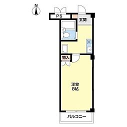 エンテイ上小出 2階1Kの間取り