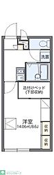 レオパレスロワゾ・ブルー 1Kの間取図画像
