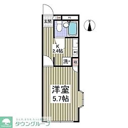 エーデルハイツ 1Kの間取図画像