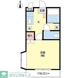 ヴィラージュ・リベルテ 1Kの間取図画像