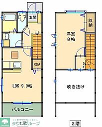パルティールD 1LDKの間取図画像