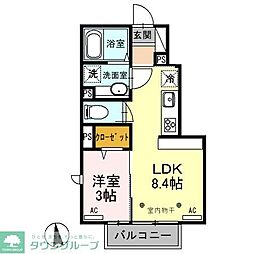 グランsakura 1LDKの間取図画像