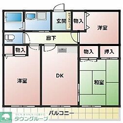 ヴィラ・トルナーレ 3DKの間取図画像