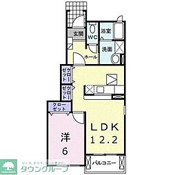 プロムナード2 1LDKの間取図画像