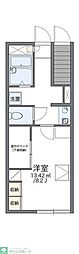 レオパレスイーグル 1Kの間取図画像