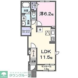 ルナリア 1LDKの間取図画像
