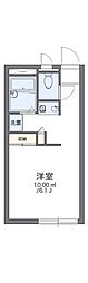 レオパレスクオーレ1 1Kの間取図画像
