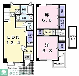 メゾンリファインＳ 1階2LDKの間取り