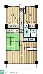 ローズガーデン前橋 3LDKの間取図画像