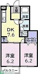 カーサ・ブローテ 2DKの間取図画像