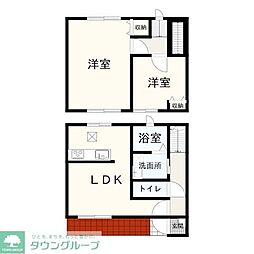 ローズガーデン 2LDKの間取図画像