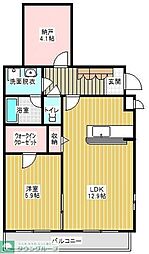 クレサンテーム 1SLDKの間取図画像