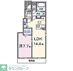 ノース・Ｒ 1階1LDKの間取り