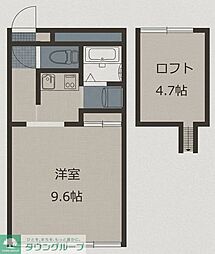 セレニテ ワンルームの間取図画像