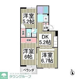 ペアパレス 3SDKの間取図画像