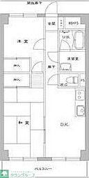 パールローズ 2DKの間取図画像