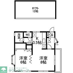 豊城ハイツ 2Kの間取図画像