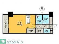 KDRESIDENCE2 ワンルームの間取図画像