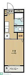 ハローハイツ 1Kの間取図画像
