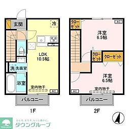 オペラハウス下新田2 2LDKの間取図画像