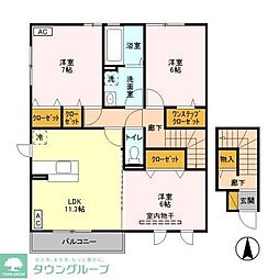 ラ・メゾンＭＭＤ　II 2階3LDKの間取り