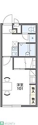 レオパレスオム 1Kの間取図画像