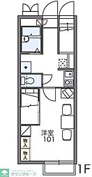 レオパレスナイスステイ 1Kの間取図画像