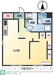 Geoセンタービル ワンルームの間取図画像